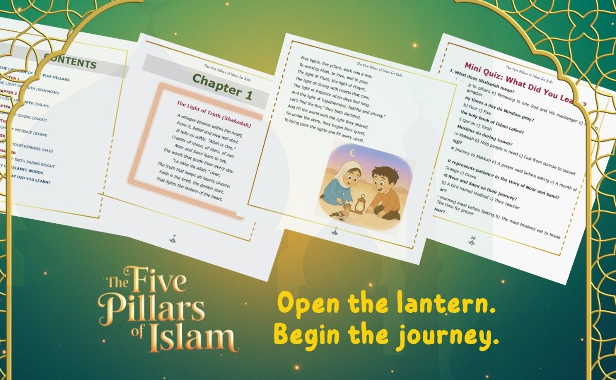 Inside pages of The Five Pillars of Islam for Kids - sample spread