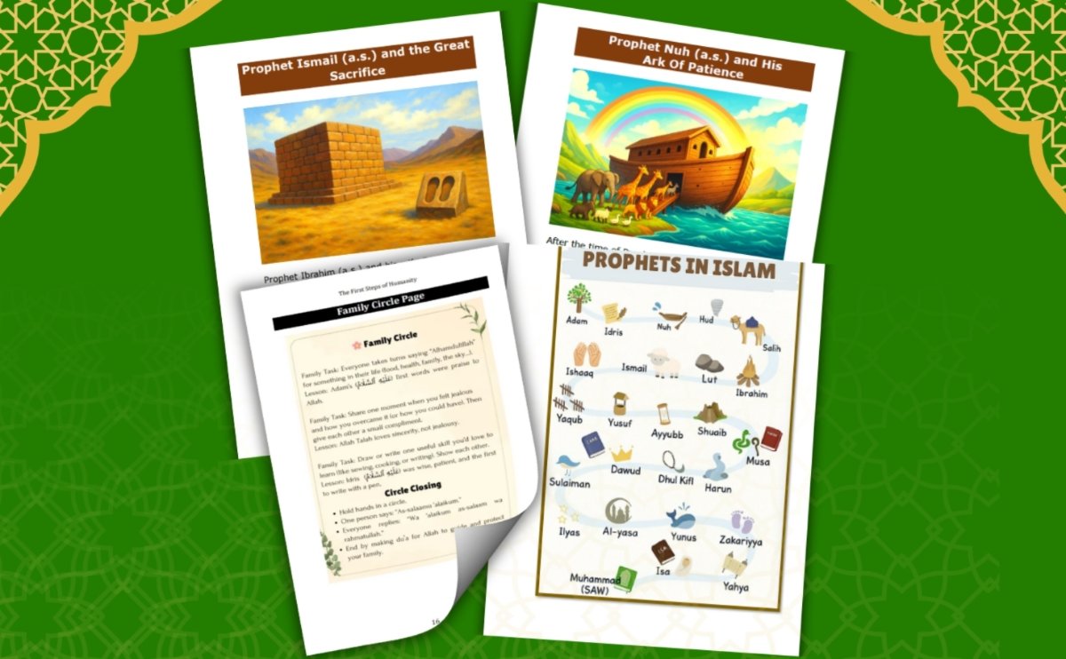 Inside pages of Stories of the Prophets for Kids - sample spread