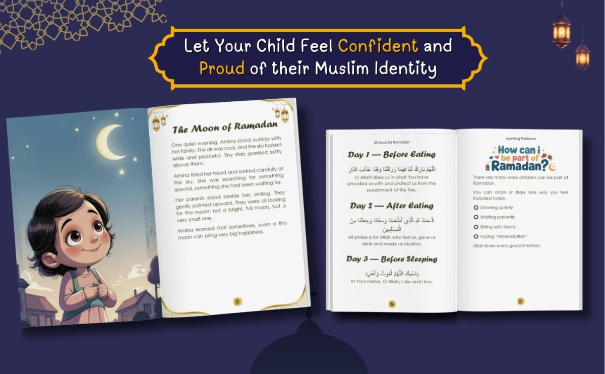 Inside pages of What Is Ramadan, Mama? - sample spread